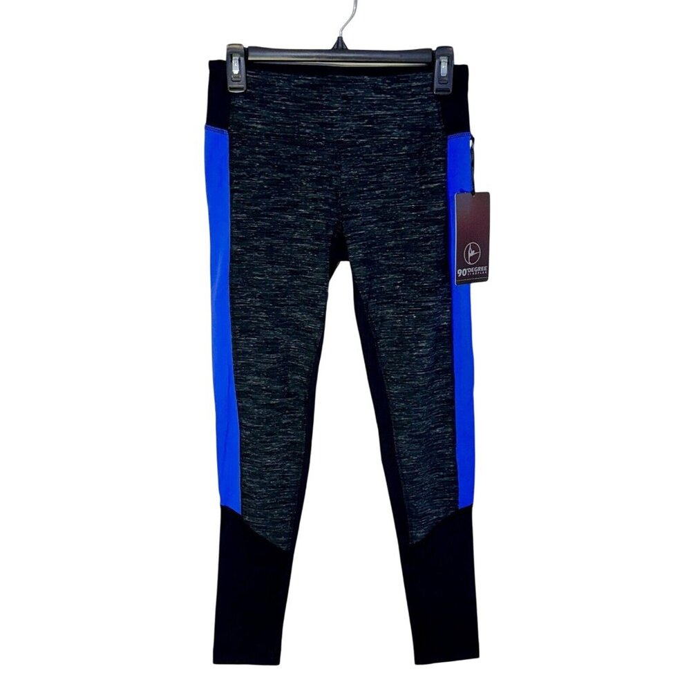 90 Degree By Reflex Womens Colorblock Leggings S Nylon/Spandex Blend